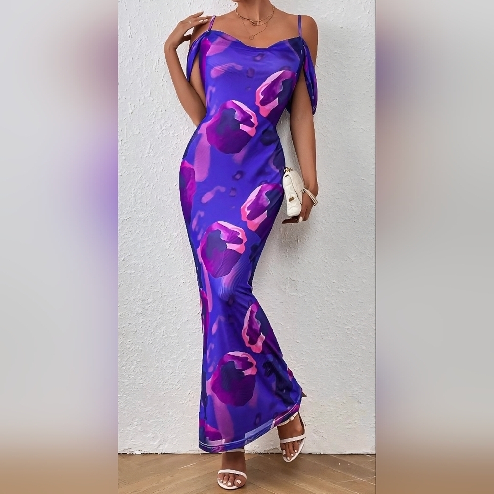 MASCOMODA Spaghetti Strap Long Maxi Dress #734 - Picture 8 of 10